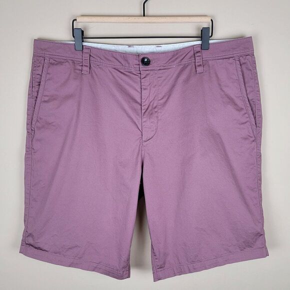 Armani Exchange Size 40 Stretch Cotton Chino Shorts Mauve Purple - Picture 1 of 14